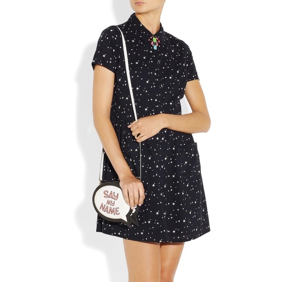 Chinti and Parker Navy Star Print Poplin Dress - Picture 4 of 4